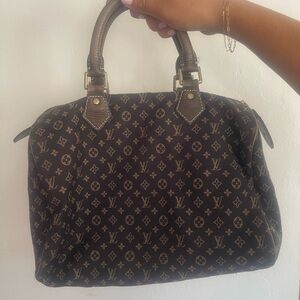 Vintage LOUIS VUITTON brown DENIM SPEEDY 30